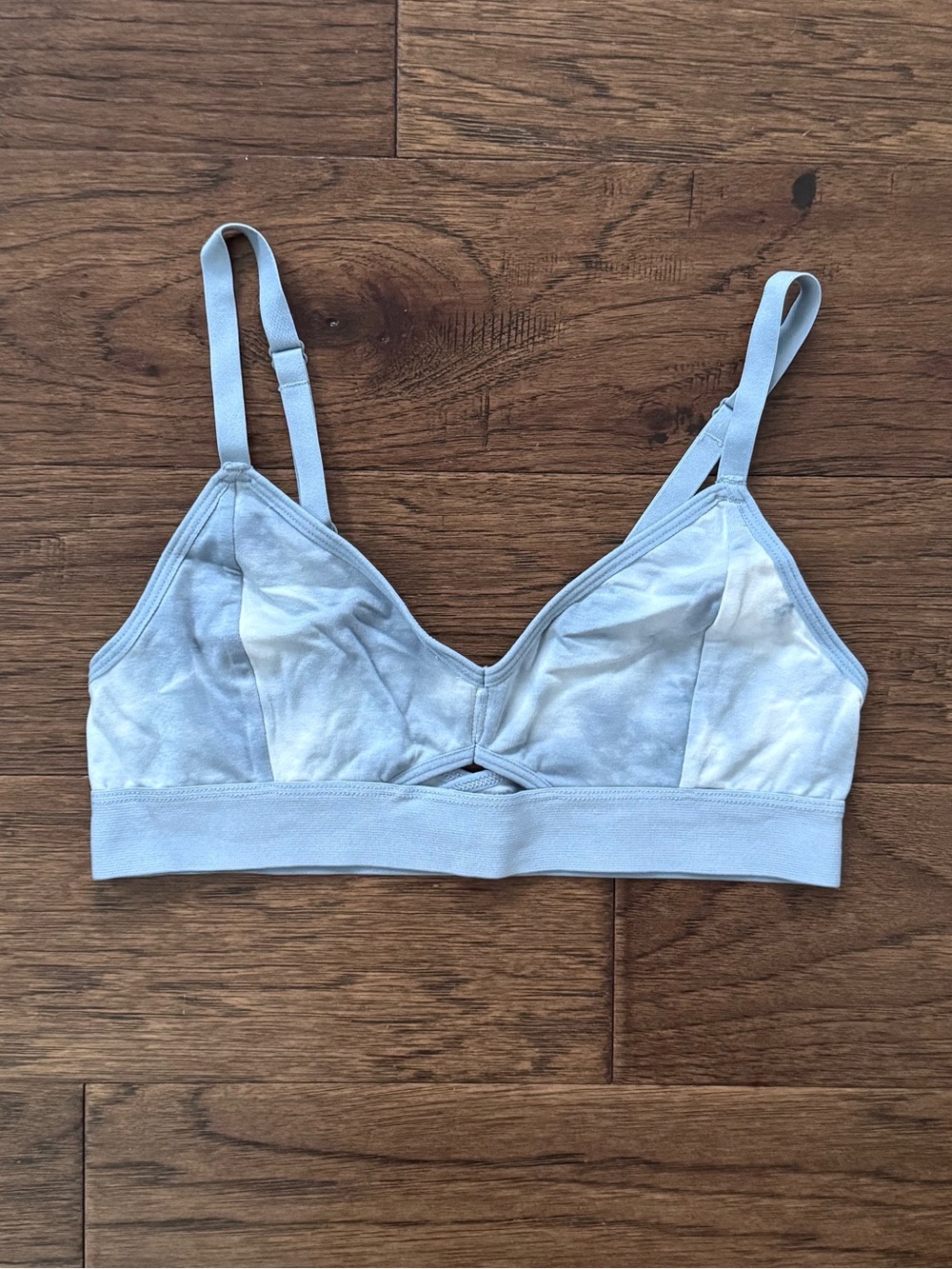 NWOT Richer Poorer Cotton Cutout Bralette Mirage Wash Blue Tie Dye Size M